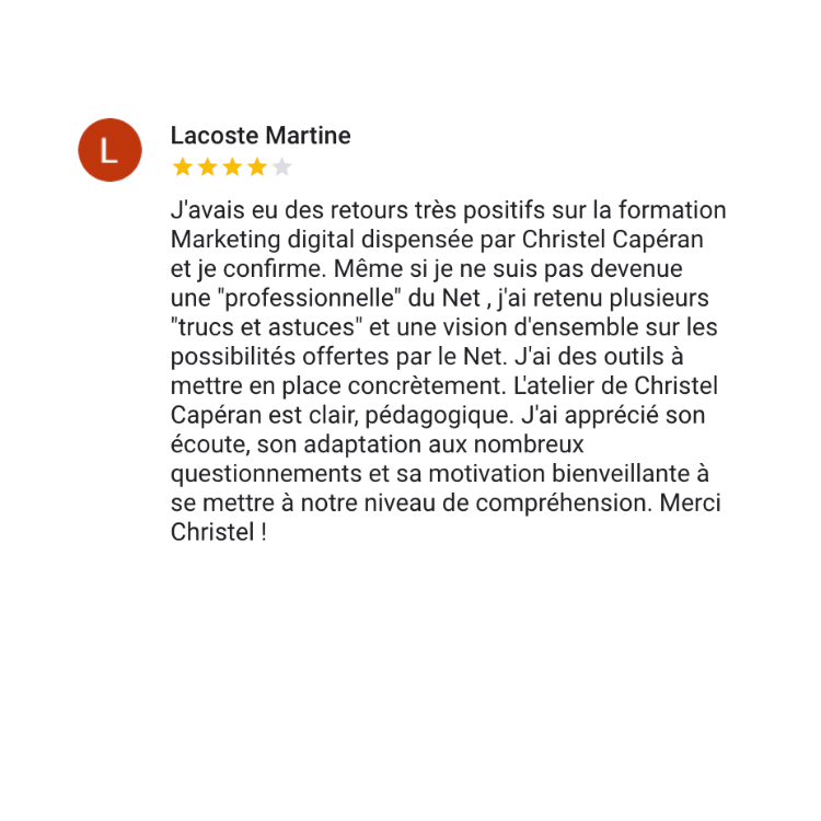 avis google 4 étoiles excellent SAV
