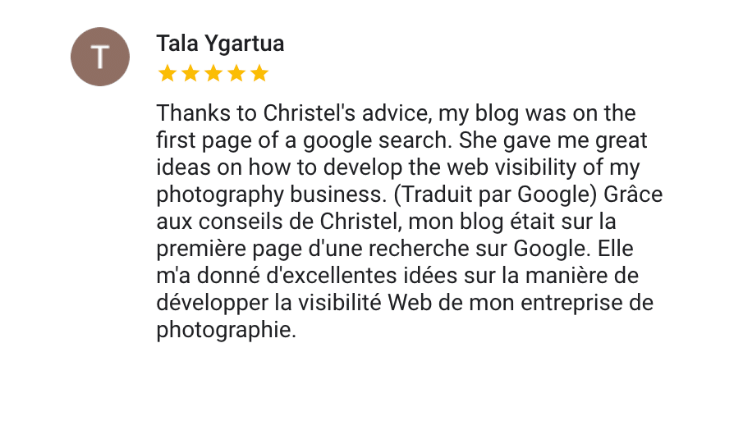 avis google 5 étoiles SEO